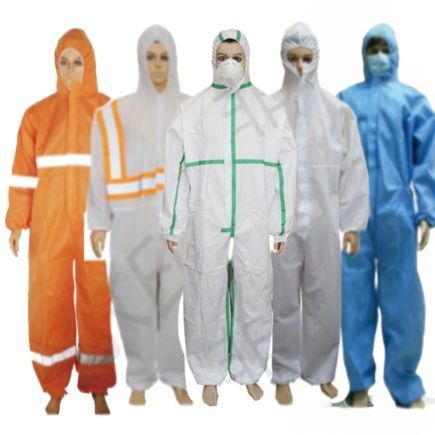OEM CE Type4/5/6 Uniforme de travail en capuchon combinaison jetable pour les travailleurs industriels