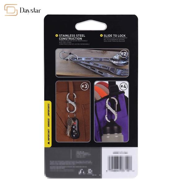 Пряжка 8 крюка кнопки легирующего металла цинка сформировала зажим ключевой цепи двузатворный