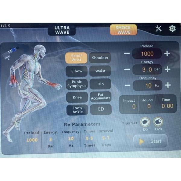 Lymph Drainage 6 Bar 21Hz Ultrasound Physiotherapy Machine