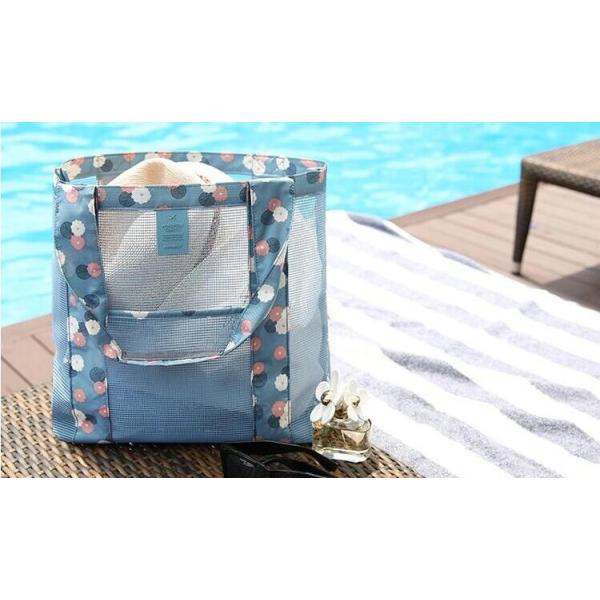 fashion handbags customised plastic pvc tote beach bag transparent, Travel Beach Camping Mesh Shoulder Tote Beach bag
