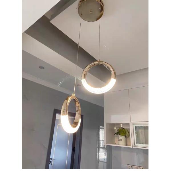 Luxury Crystal Chandelier For Staircase Led Home Decor Light Fixture Modern Creative Rings Chandelier(WH-NC-53)