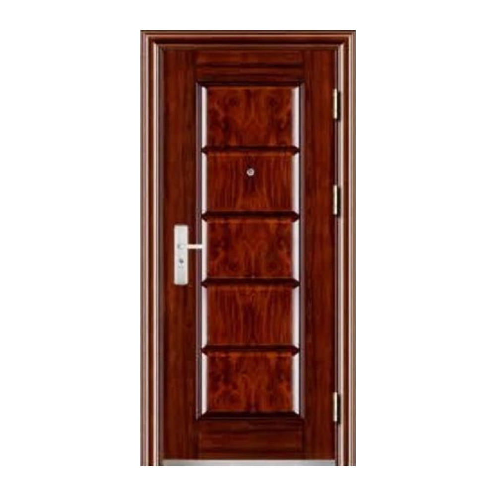 2024 Factory Price 48 Inch Wood Grain Security Door Metal Exterior Steel Main Door Design Residential with Smart Lock