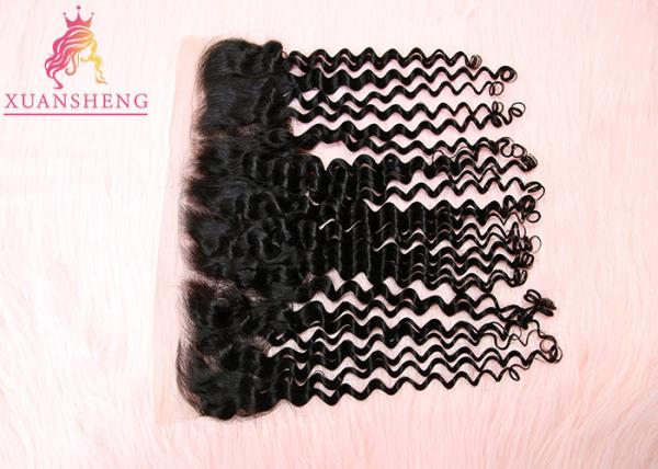 Full Cuticle 13x4 Lace Frontal Deep Wave 100% Virgin Human Closure Hair
