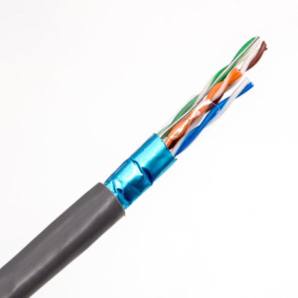 Category 5e FTP Ethernet cable / 24AWG cat5e lan cable Grey PVC