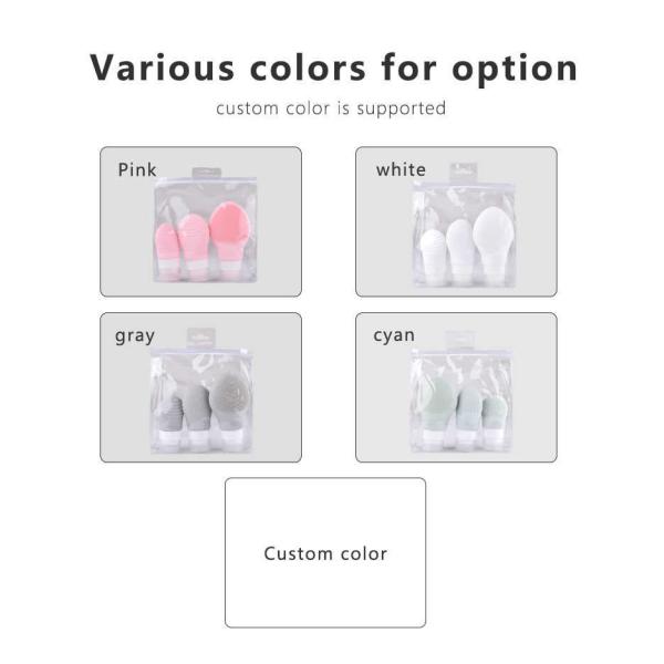 Электрический силиконовый стиральщик для лица Силиконовые бытовые изделия Серый Розовый