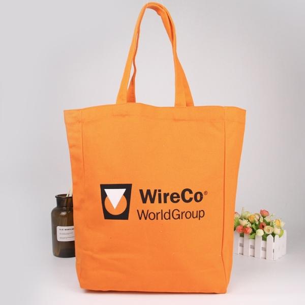 Organic Canvas Cotton Cloth Printed Reusable Shopping Bags With Logos For Advertisement