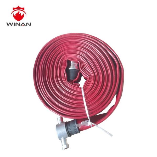 Lightweight Portable Fire Hose Reel 100 Ft 8 12 Inch Red Vintage Wildland