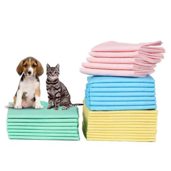 Pad de treino de animais de estimação descartável de 5 camadas azul para cães pequenos/médios/grande Super absorvente