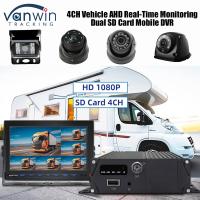 CMSV6 4CH Carte SD double DVR mobile 4G GPS Surveillance en temps réel Vidéo surveillance MDVR