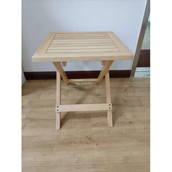 Diseño moderno Jardín plegable pequeño Mesa de madera de caucho para patio Bebidas de café al aire libre Embalaje de correo Estilo moderno