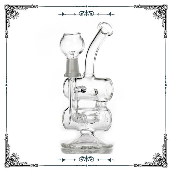 Dab Oil Rigs Bongs Baby Double Barrel Smoking Water Pipe Bubbler