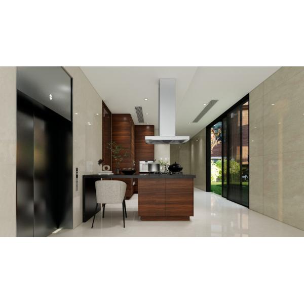 Walnut Stainless Steel Kitchen Cabinets with Island