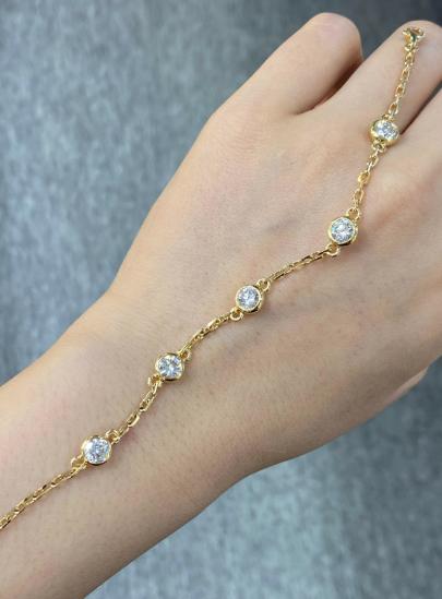 

2.53ct Bubble Bracelet DEF VVS Round Shape Lab Grown Diamonds 18K gold