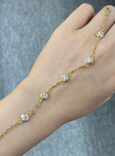 2.53ct Bubble Bracelet DEF VVS Round Shape Lab Grown Diamonds 18K gold