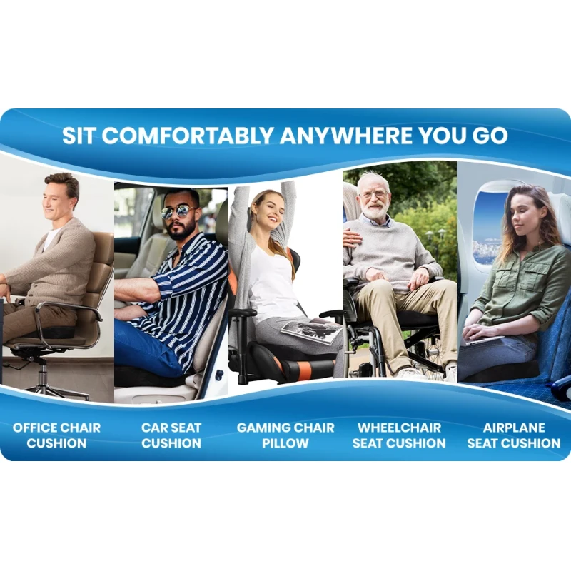 Experience Unmatched Comfort while Driving with Memory Foam Orthopedic Seat Cushion