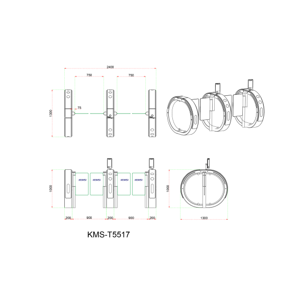304 Stainless Steel Smart Speed Gate with QR Code Recognition and Anti-tailgating for Children's Playground Ticketing & Access Control