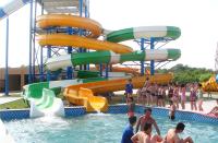 Équipement de Waterpark, fibre de verre ouverte/glissière en spirale étroite, taille faite sur commande de diapositives d'eau 11m