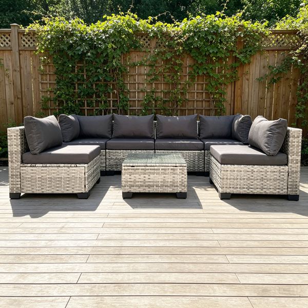 Factory 2026 Hot Sale  New Modern All-Weather PE Rattan Wicker Sectional Patio Sofa Set, Outdoor Garden Furniture