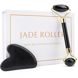 Multi-Function Beauty Equipment White Crystal Jade Facial Roller with Customized Logo