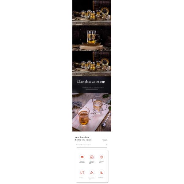 Customized Logo Acceptable Luxury Ceramic Plastic Espresso Glass Cups for Indoor Space