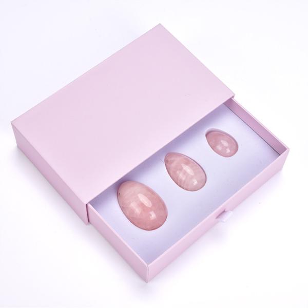 50x35mm 54g Kegel Exercise Yoni Rose Quartz Egg Crystal Yoni Eggs