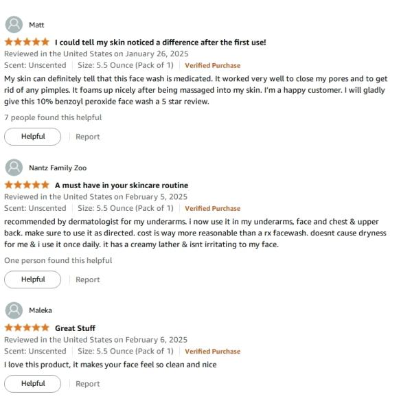 Antimicrobiano Peróxido de benzoilo Acné espumante Limpieza facial sin olor