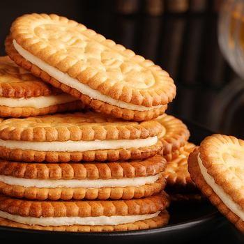 OEM Sweet Creamy Bakery Cookies Biscuit Milky Premium Custom Snack 500g