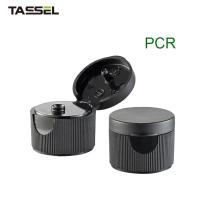 24/410 de empacotamento plástico Flip Top Caps Ribbed Closure do PCR para garrafas plásticas