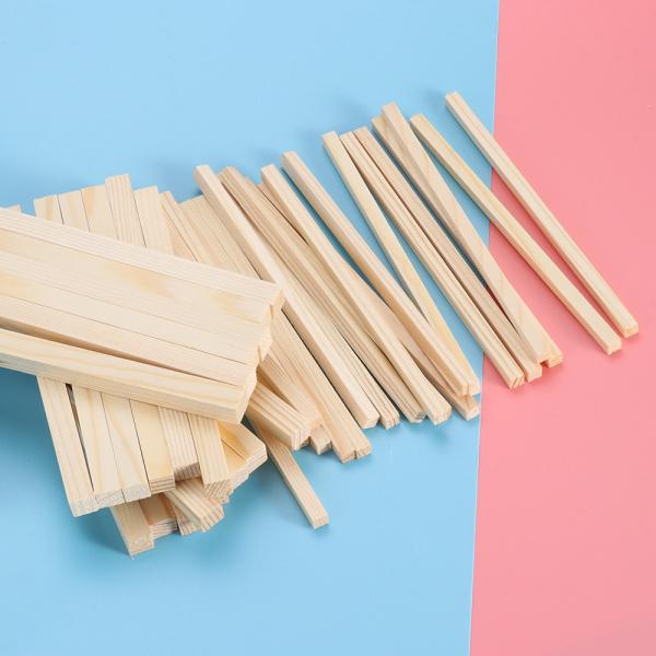 Считающ незаконченные деревянные ремесла 30Pcs придают квадратную форму деревянным штангам