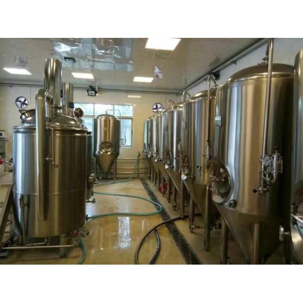 PLC 500L Micro Beer Brewing Equipment For Restaurant