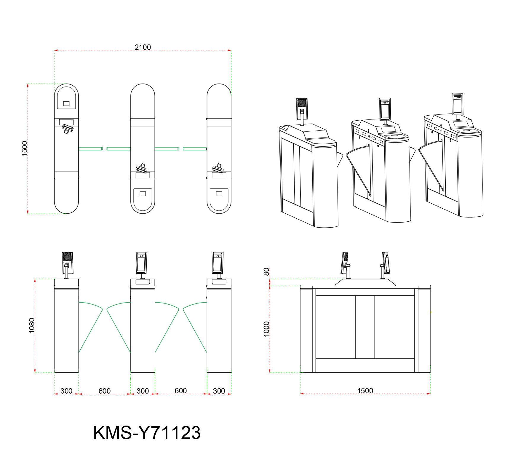 Outdoor Playground Entrance Ticket Management System Wing Barrier