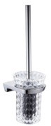 Stainless Steel Bathroom Toilet Brush Holder Set with Modern Design Wall Mounted