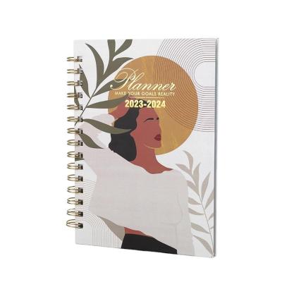 échantillon gratuit personnalisé A4 A5 feuille d'or en spirale journal en couverture dure
