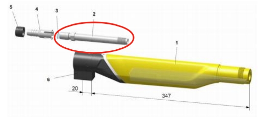 1008641 Белая полная порошковая трубка для Gema OptiGun GA03 порошковой пистолет покрытия
