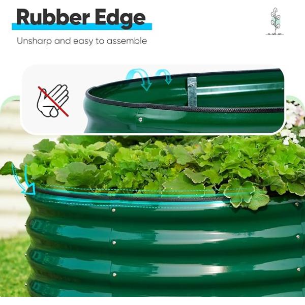 3.4*2*1.4 Ft Galvanized Raised Metal Garden Bed Kits Galvanized Metal Raised Garden Bed Large Metal Planter Outdoor