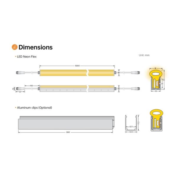 Custom Side Bend LED Strip With Wide Angle Illumination IP65 Waterproof Dustproof Flex Led Strips