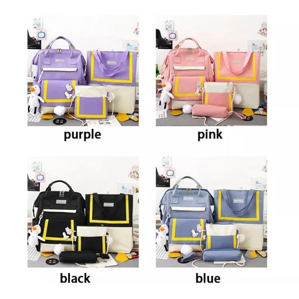 0.65 Inch Handbags Backpack Sets  Outdoor Travelling 4 Piece Backpack Set Ladies