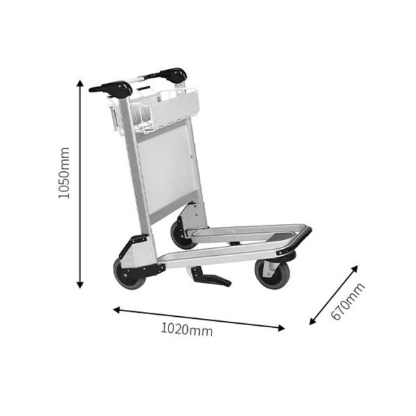 Carruaje de equipaje aeroportuario de superficie pulida con construcción metálica y capacidad de 50-200 kg