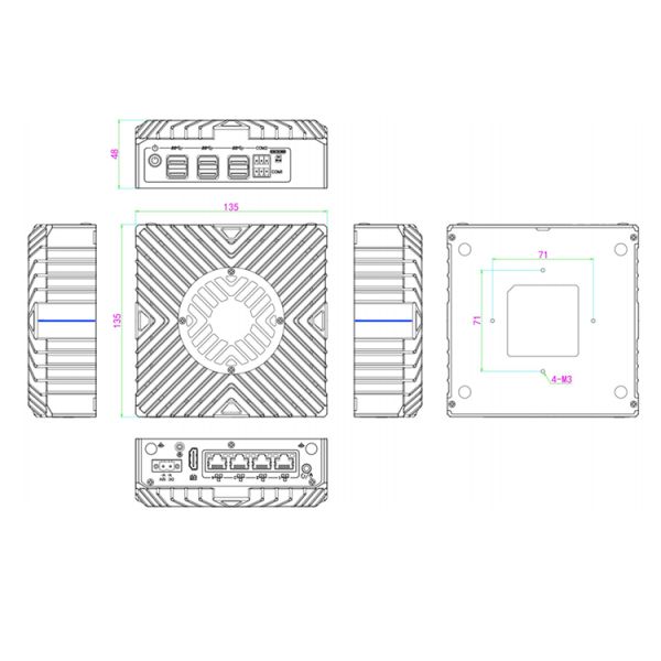 Intel Core i7-10810U 4 Ethernet Ports Firewall Mini PC with 3-Year Warranty