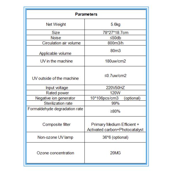 Household Portable Air Disinfection Machine / Air Purifier Sterilization 5.6KG