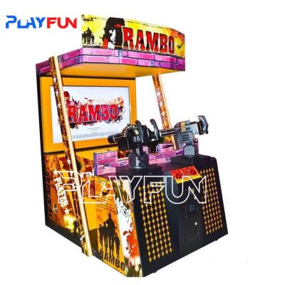 Máquina de jogos de arcade de 55 polegadas com simulador de tiro de arma Rambo