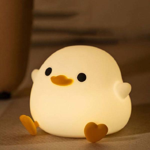 Утка Ночной Свет Для Детей Милая Утка Лампа Перезаряжаемая Снижаемая Ночной Свет Силикон LED Кровать Лампа Детский Ночной Свет