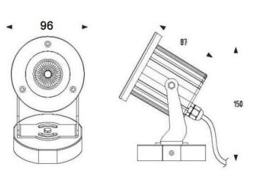 Алюминиевая фара сада СИД с круглым низкопробным материалом алюминия заливки формы