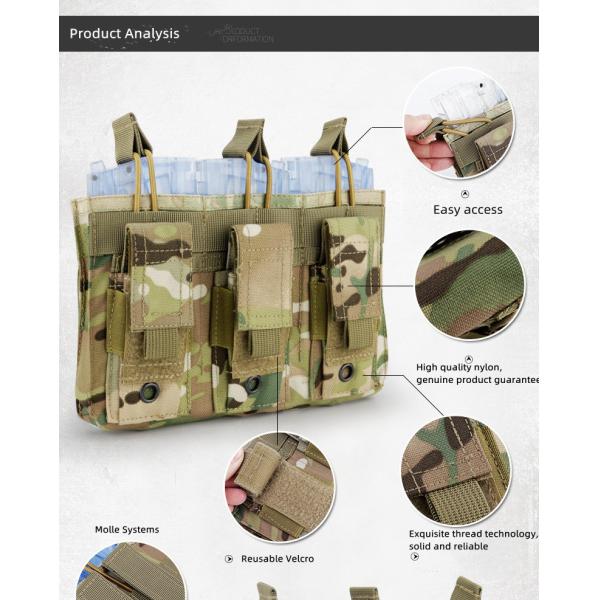 Molle Triple Mag Pouch Multifunctional Accessory Bag Outdoor Tactical Equipment Package