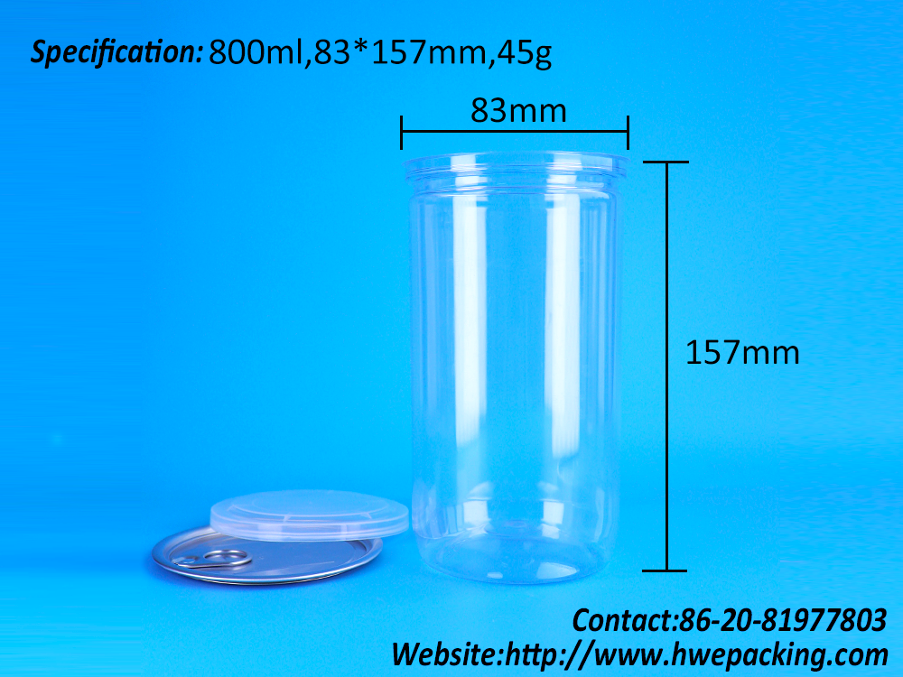 Food Grade Transparent PET Bottles For Storing Baby Food Nutritional Supplements