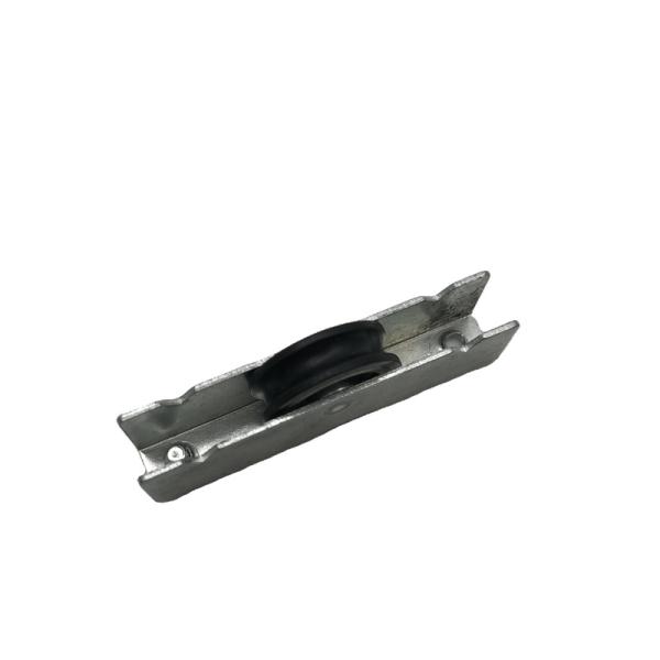 Peru Market Aluminium Window Hardware Single Nylon Wheel Zinc Plated Iron Bracket Steel Sliding Door Wheels