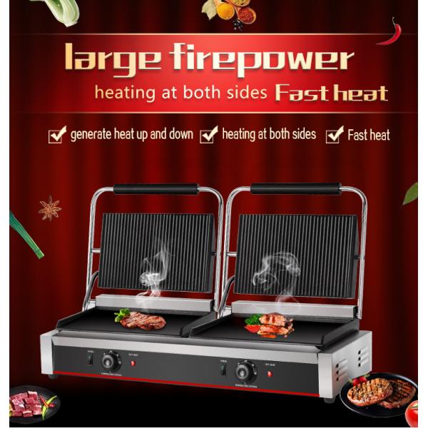 Электрический грейдер с неклеящимся эмалированным покрытием для торгового тостера сэндвичей с стейком