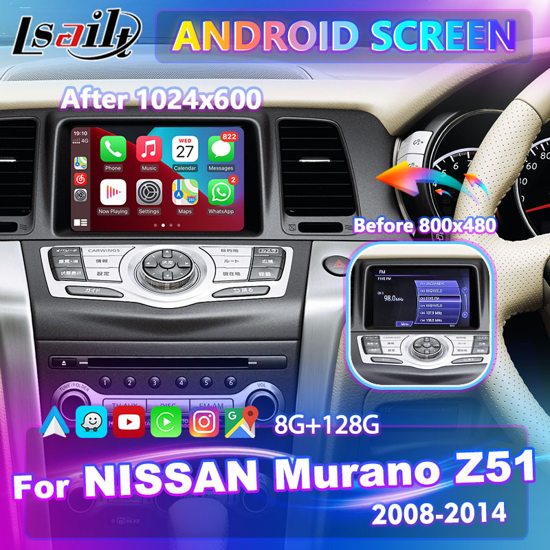 Lsailt Android Carplay Multimedia Screen for 2008-2014 Nissan Murano Z51