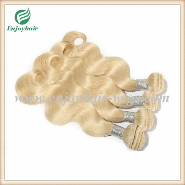 Peruvian 5A virgin remy hair weave , color 613# Body wave 10''-26''length