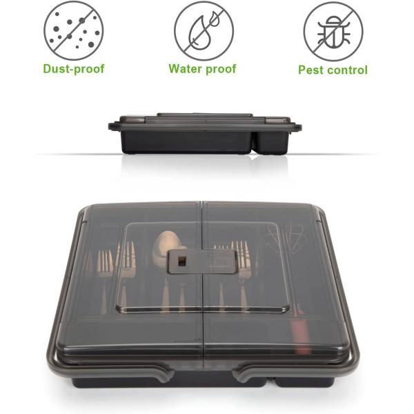 Оптимизируйте свой кухонный ящик с помощью поддонов и портативных столовых принадлежностей